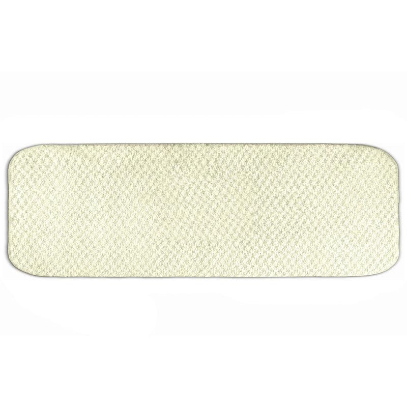 Juliahna Nylon Bath Rug with Non-Slip Backing, Ivory, 30" x 50"