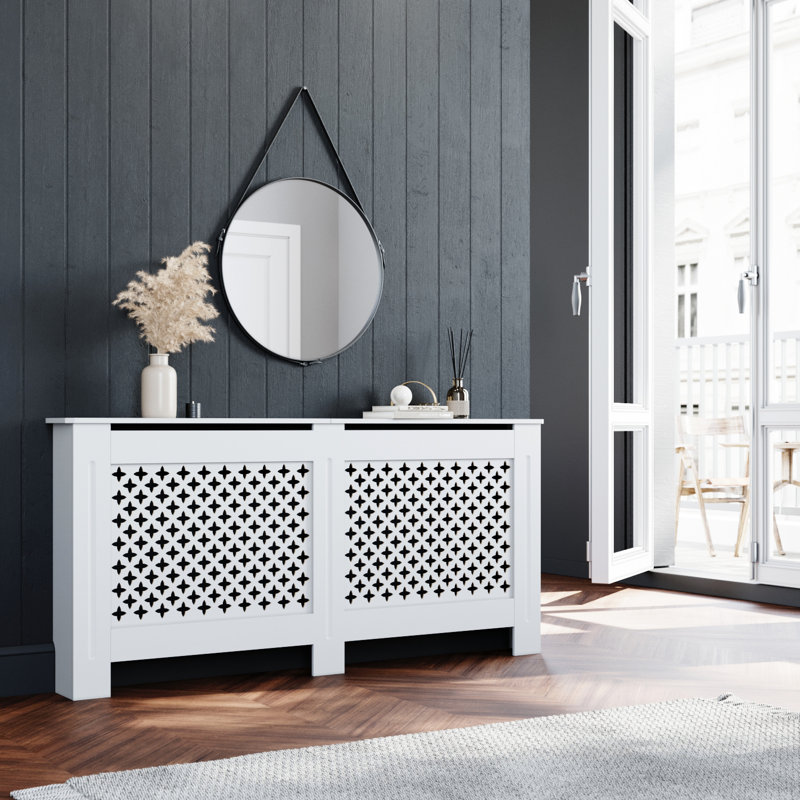 Rialto Medium Radiator Cover, 81.5cm H x 172cm W x 19cm D , White