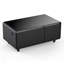 Table basse moderne et intelligente avec réfrigérateur intégré, haut-parleur Bluetooth, chargement sans fil, panneau de commande tactile, USB, protection de prise de courant, lumière d'ambiance-206256676
