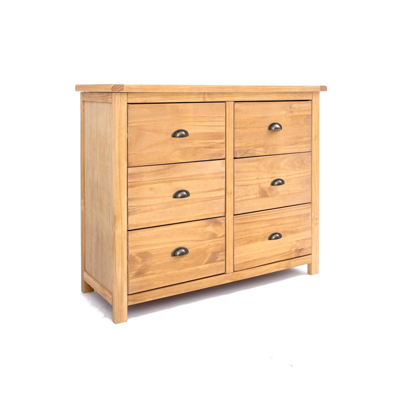 Sarkar 110cm W 6 - Drawer Chest of Drawers