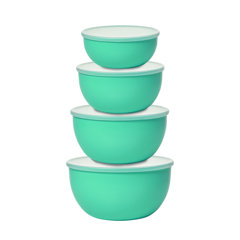  KitchenAid Universal Nesting Plastic Mixing Bowls, Set Of 3,  2.5 quart, 3.5 quart, 4.5 quart, Non Slip Base with Easy Pour Spout to  Reduce Mess, Dishwasher Safe, Empire Red: Home & Kitchen