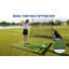 Tapis de golf à double surface avec bac à balles et deux revêtements synthétiques pour l'entraînement au swing à l'intérieur et à l'extérieur, dans le jardin, le garage et le practice.-136170238