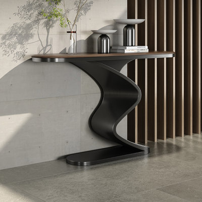 Console ovale légère et luxueuse