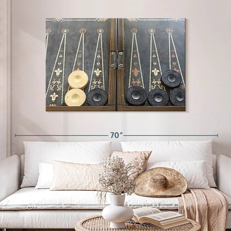 Table de backgammon Senne, H 32 po x l 48 po