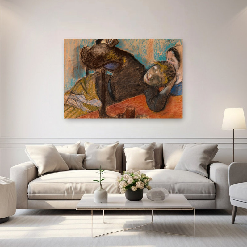 " The Milliner, C.1882 Impressionist Abstract Contemporary Wall Art Print " by Edgar Degas, H 40 po x l 60 po