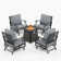 Asfand 4 - Person Outdoor Seating Group with Rocking Lounge Chairs&  Firepit Table