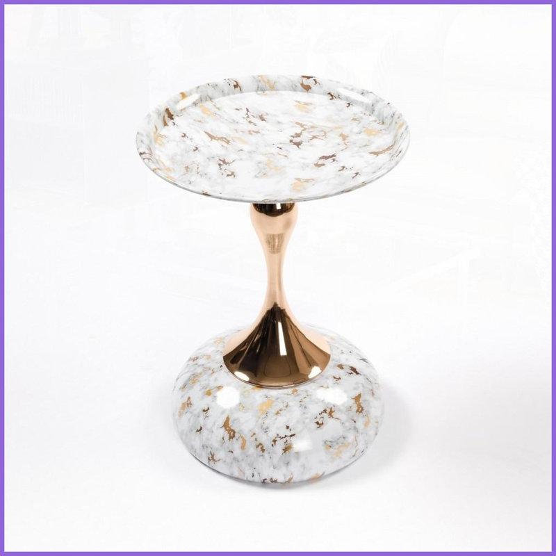 Table basse en métal Mermaid Tail pour le salon Assemblage rapide
