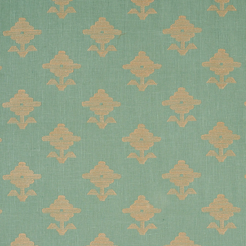 Tissu de broderie Rubia, Vert