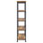 Antique Nutmeg and Black 4-shelf Bookcase