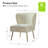 Euclid Velvet Accent Chair with Metal Legs-339962384