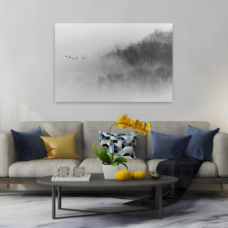 Contemporary Art Traditional Abstract Landscape Spring Wall Art - Wrapped Canvas Print, 152.4 cm H x 101.6 cm W