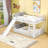 Euretta Twin Over Twin Bunk Bed,Wood Bunk Bed with Slide and Ladder-457947951