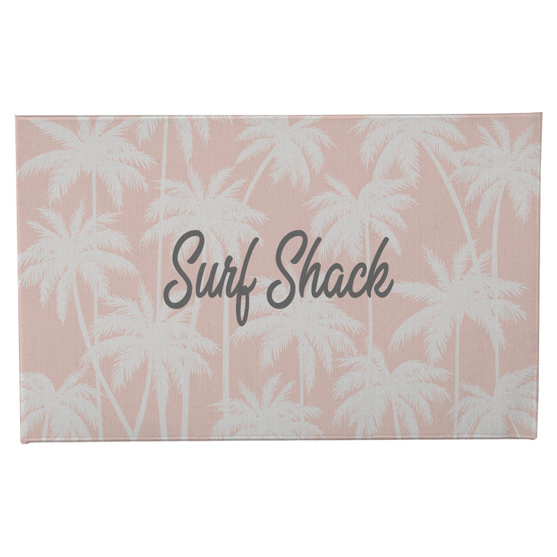 Paillasson Palm Surf Shack, Rose, L 21 po x L 34 po