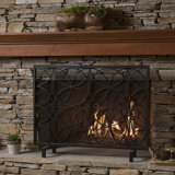 Thayer Single Panel Iron Fireplace Screen