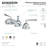 Kingston Brass Silver Sage Two-Handle 3-Hole Deck Mount Widespread Bathroom Faucet with Brass Pop-Up Drain-11174402