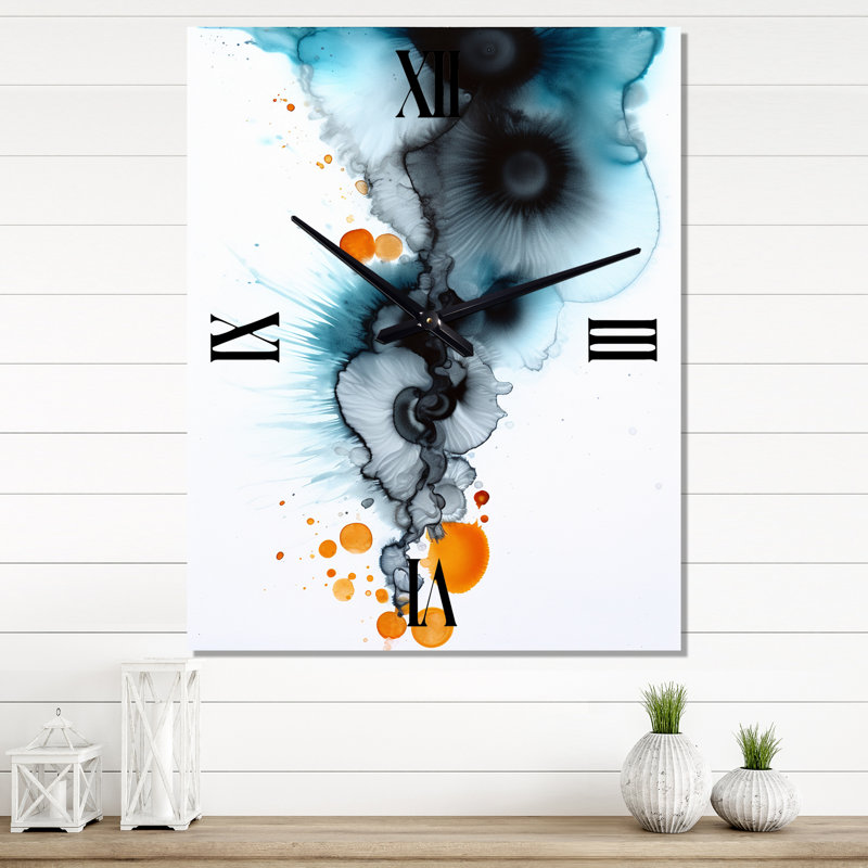 Dirl - Abstract Painting Modern Wall Clock, Small