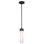 Luminaire suspendu cylindrique noir mat à 1 lumière Jaqueze