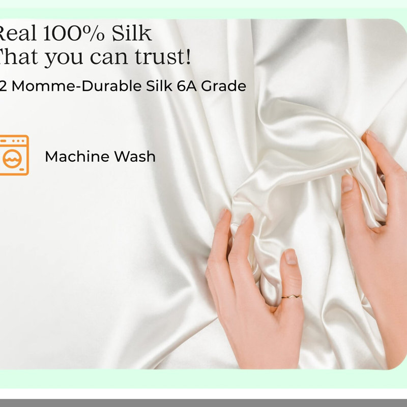 SilkSmooth Hair & Health Pillowcase - 100% Mulberry Silk, Hidden Zipper, 22 Momme, Breathable & Natural, Machine Washable - Blush Color