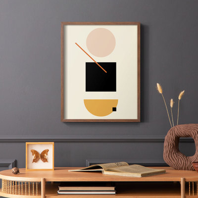 Simple Shape Framed Print - Solid Wood