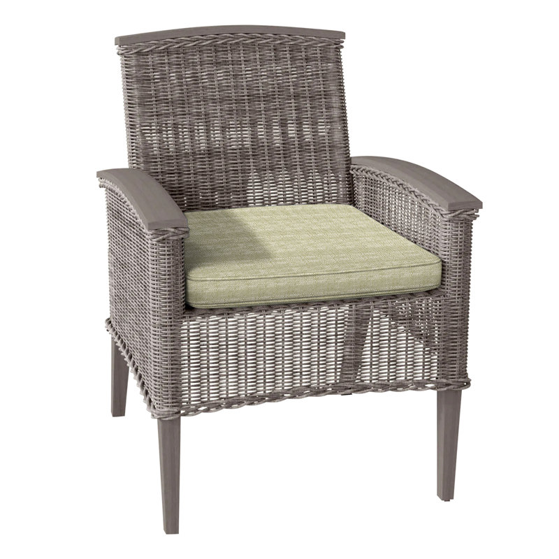 Astoria Patio Dining Armchair with Cushions, No Welt, Oyster, Verona Silver