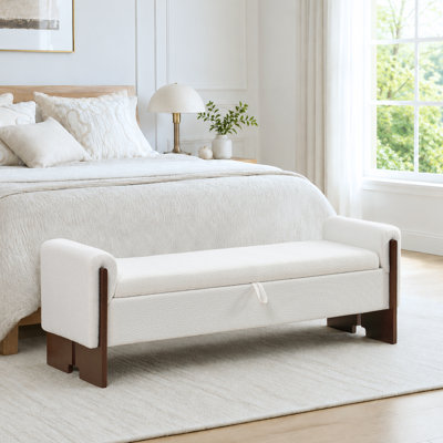 Banc de rangement de chambre à coucher l 64 po Boucle