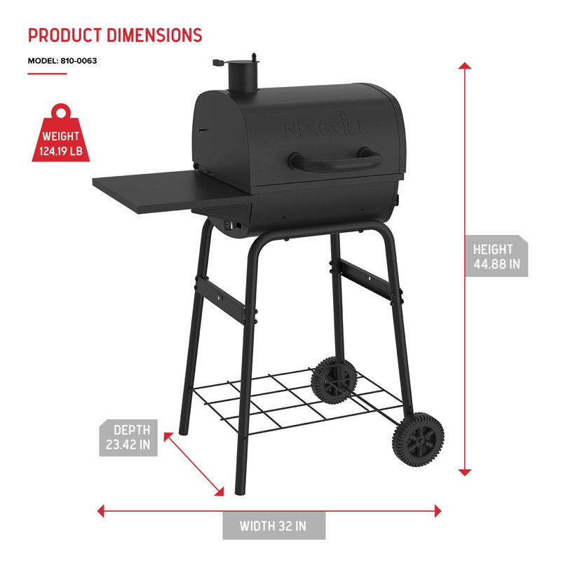 Barbecue au charbon 17,5 po Nexgrill