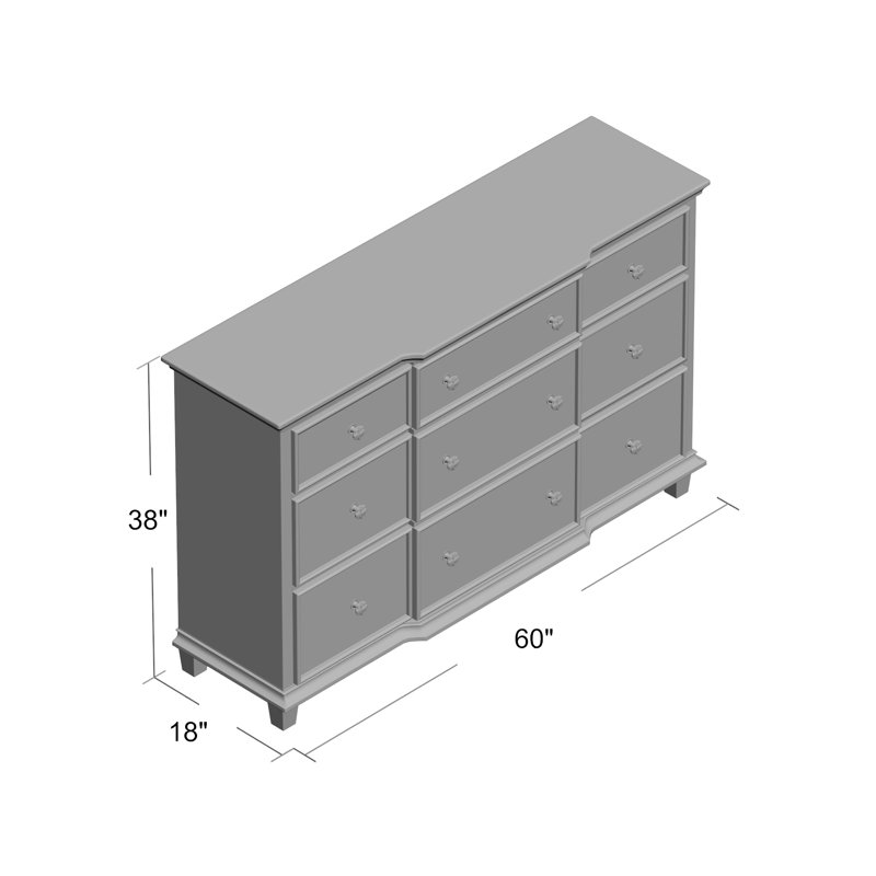 Commode 9 tiroirs Epworth