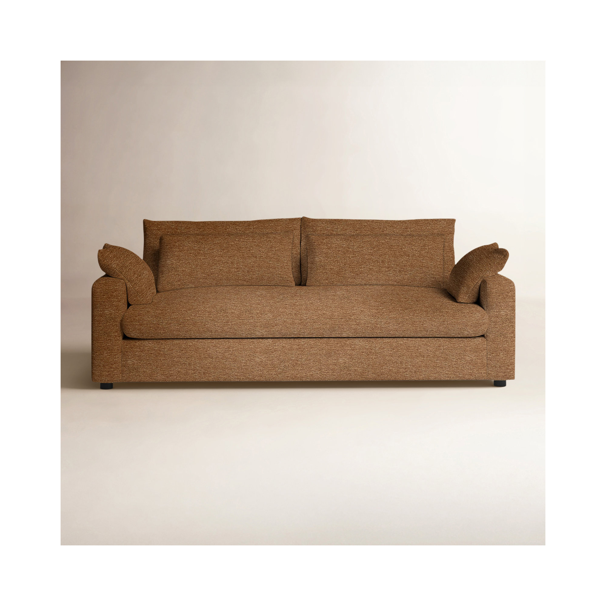 Remy 90'' Upholstered Sofa, Block Iceberg Chenille