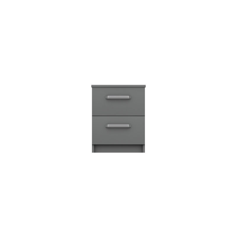 Narvaez 38.30cm W Manufactured Wood Bedside Table, Dust Grey Gloss