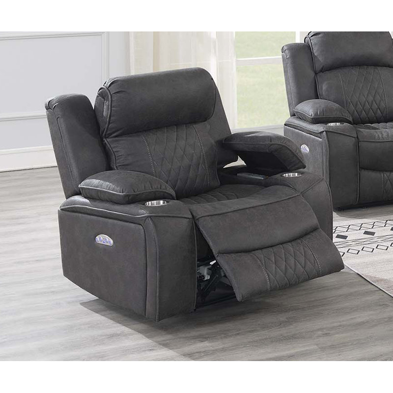 Fauteuil inclinable électrique simple, Gris anthracite
