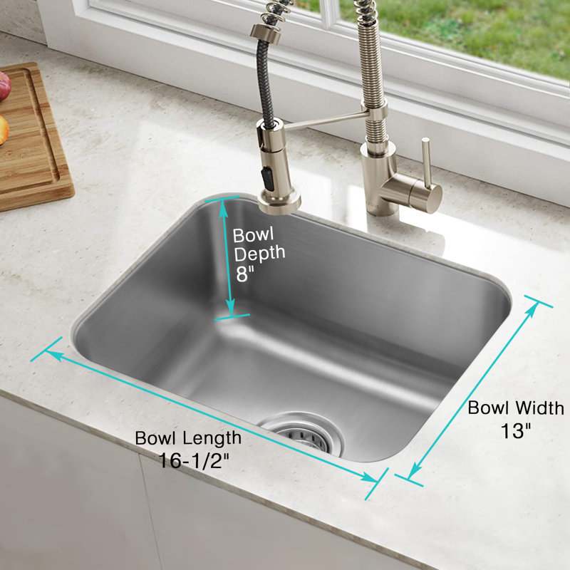 Évier de cuisine encastrable L 18 po x l 15 po avec grille d'évier
