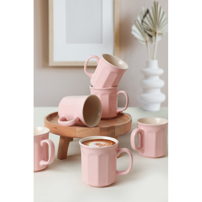 Ensemble de grandes tasses (6 pièces), Rose