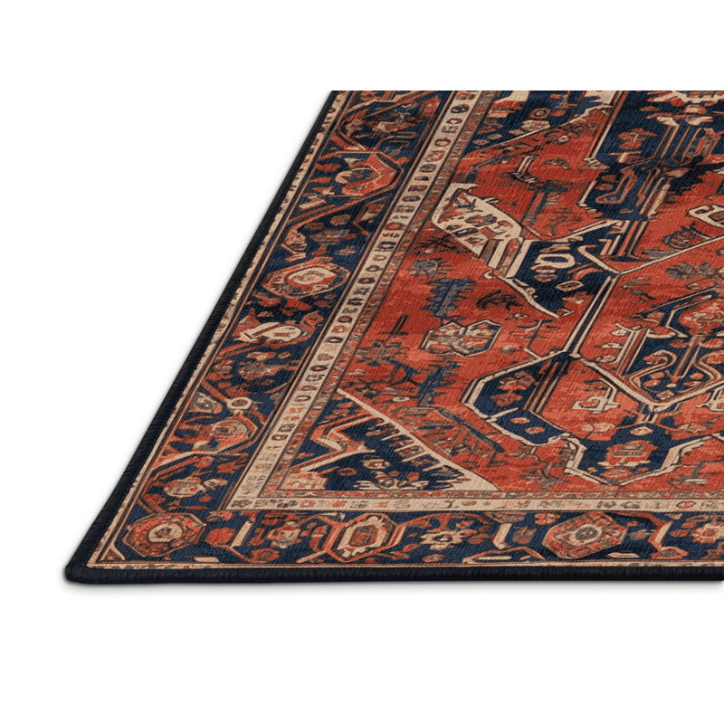 Tapis brun lavable à la machine, Rond 4 pi