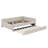 Upholstered Platform Bed With USB And Trundle-1715708091