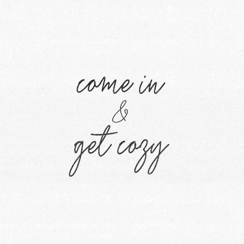 Come In And Get Cozy Linen - Wrapped Canvas Print, 51cm H x 51cm W x 3.8cm D