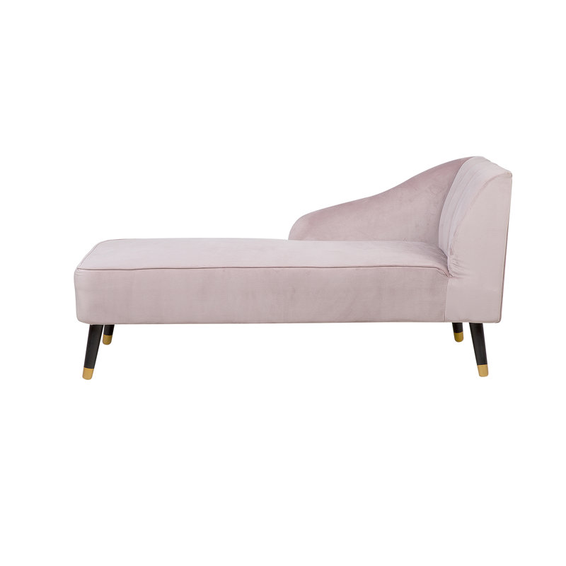 Upholstered Chaise Lounge, Pink