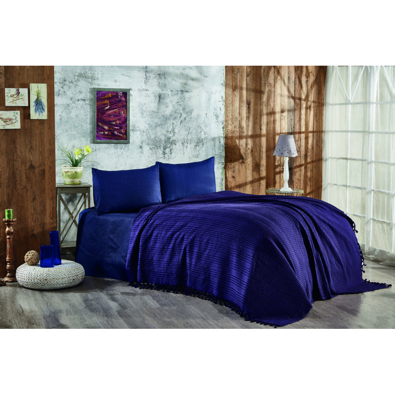 Couvre-lit / couvre-lit 100% coton Damaris, Mauve