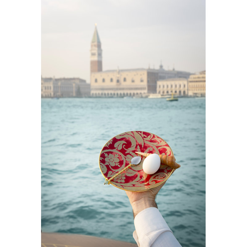 Fortuny Uccelli Dessert Plate - (Red) - Set of 4