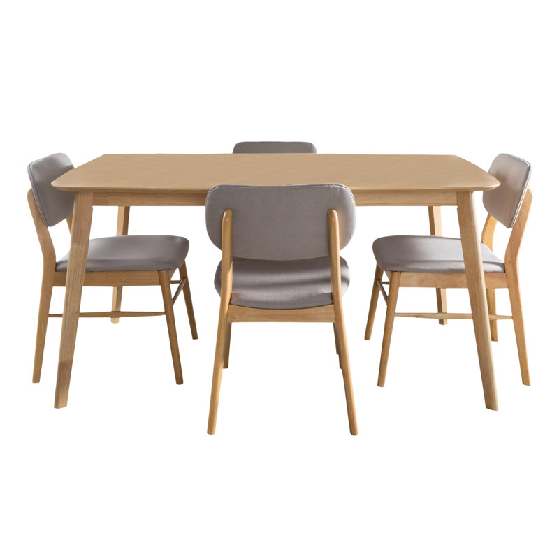 Drumadried 4 - Person Four Leg Dining Set, Gray