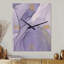 Horloge murale abstraite mauve et grise-1873238554