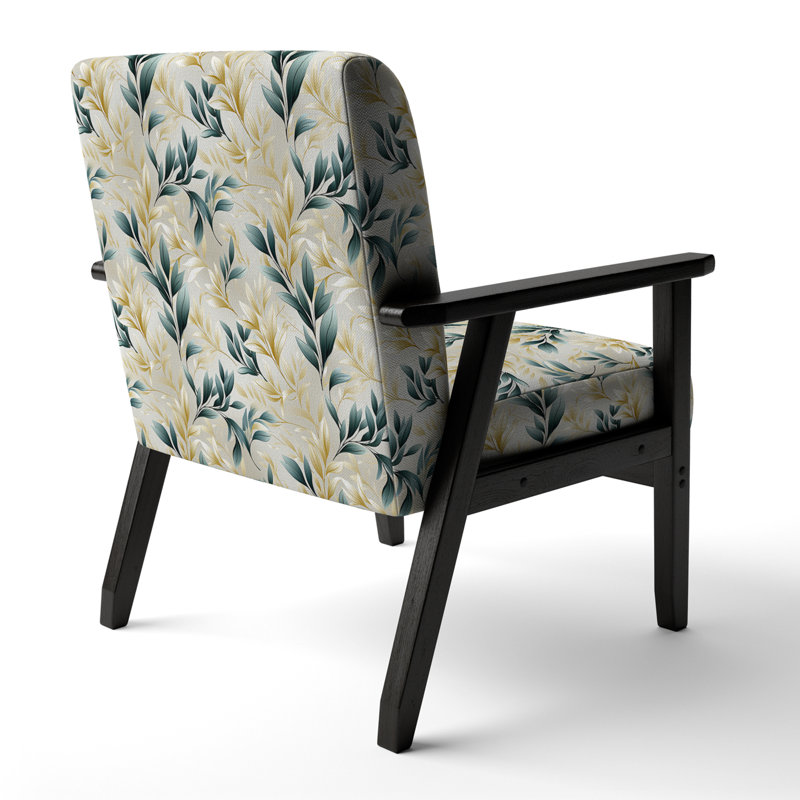 Delicate Ferns - Fauteuil d'appoint rembourré bohémien et éclectique