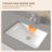  54" x 22" Solid Surface Engineered Stone Bathroom Vanity Top with Integrated Sink Faux Stone Countertop with 4 inch Backsplash for Mordern Barthoom in Gray Speckled Marble