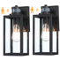Schock Black Steel Outdoor Motion Sensor Light(Set of 2)