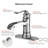 Waterfall Spout Bathroom Faucet,Single Handle Single Hole With Pop Up Drain