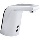 Sculpted Single Hole Bathroom Faucet