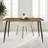 47" Rectangular Frame Walnut Wood Grain Dining Tables