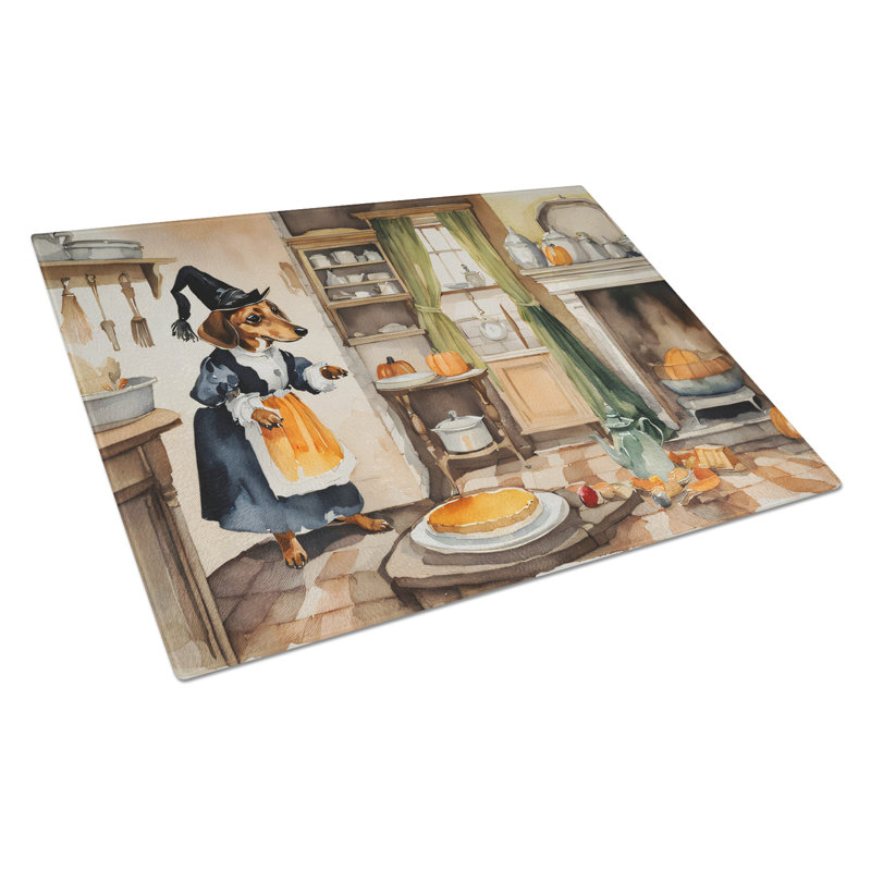 Grande planche à découper en verre Dachshund