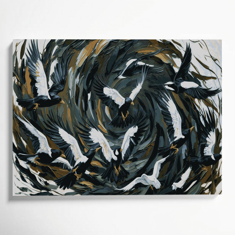 «Birds Common Fiscal», art mural sur toile, H 24 po x l 36 po
