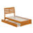 Lamareon Solid Wood Platform Bed with Footboard & Roll Out Trundle Bed-245492667-245492664