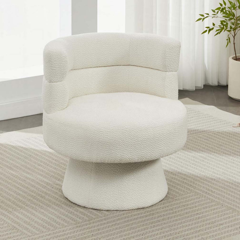 Fauteuil d'appoint pivotant rembourré Boucle